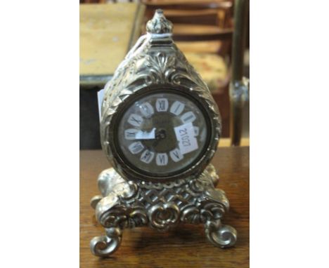 A Splendex die cast metal French style gilded balloon shaped boudoir clock.