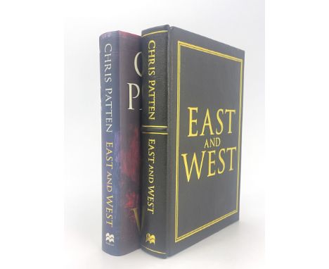 Patten, Chris, East and West, 1998 signed first special limited edition No.50/100, Macmillan, gilt tooled black leather bindi