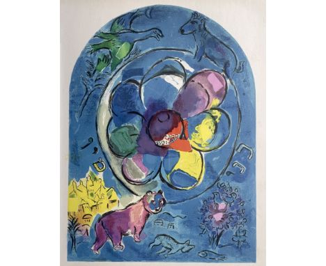 Marc Chagall (Russian-French, 1887-1985), La Tribu de Benjamin, 1964 colour lithograph by Charles Sorlier from the 12 Maquett