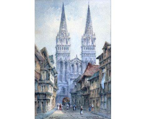 William H. Wallis (British, late 19th/early 20th Century), Quimper, Brittany, signed l.l., titled l.r., watercolour, 26 by 17