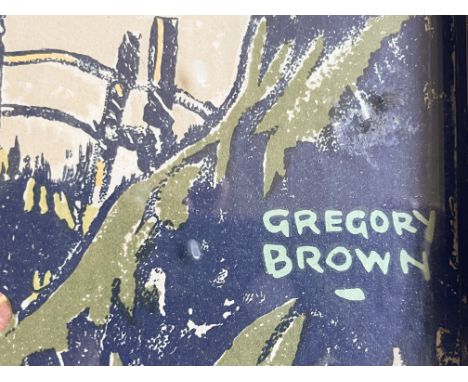 After F. Gregory Brown, a GWR railway poster, Devon, the reverse panel stamped GWR, 68 by 54cm, framed