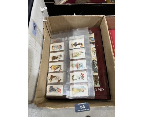 A box of cigarette cards
