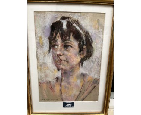 EDIN CURRIE-WOOD. SOUTH AFRICAN 1919-2001 Portrait of a lady. Signed. Pastel on paper 11' x 8'