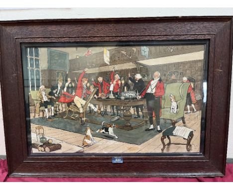 AFTER CECIL ALDIN. BRITISH 1870-1935 A pair of oak framed hunting prints. 16' x 24'