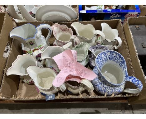 A collection of 19th century and later ceramic jugs