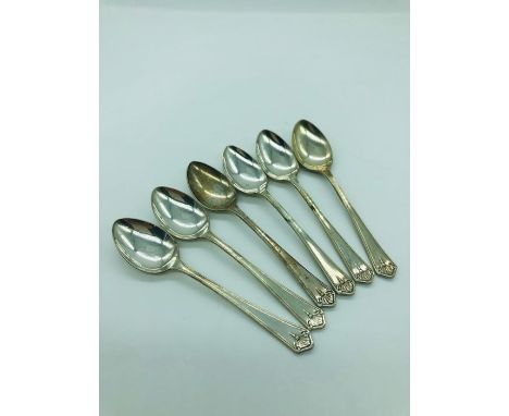 A set of six silver teaspoons Sheffield 1943/44