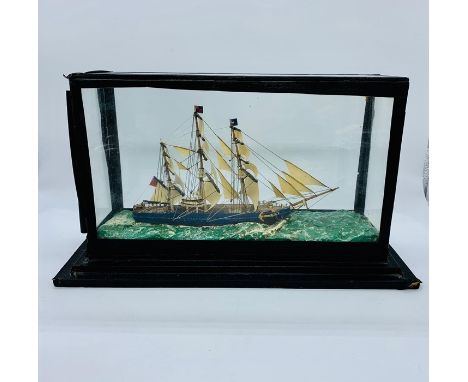 A Vintage ship in  case
