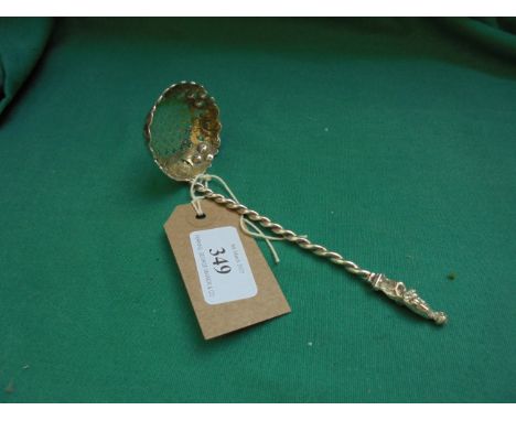 Victorian sifter ladle with apostle (London 1851)