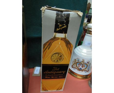 Bottle of deluxe Antiquary Scotch whisky in original cardboard box