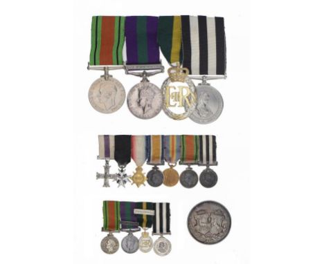 WORLD WAR TWO, GROUP OF FOUR  Defence Medal, General Service Medal one clasp Malaya, Efficiency decoration dated 1966 and Ser