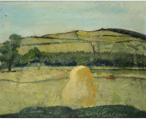 †ARCHIBALD A MCGLASHAN, RSA (1888-1980) LANDSCAPE signed, oil on board, 23 x 28.5cm ++The varnish lightly cleaned some years 