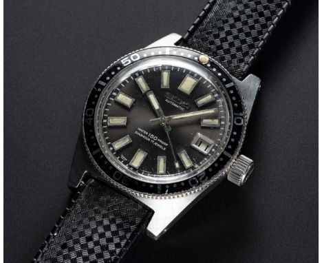 A RARE GENTLEMAN'S STAINLESS STEEL SEIKO "62MAS" 150 METERS AUTOMATIC DIVERS WRIST WATCHCIRCA 1965, REF. 6217-8000 THE FIRST 