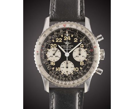 A RARE GENTLEMAN'S STAINLESS STEEL BREITLING COSMONAUTE CHRONOGRAPH WRIST WATCH CIRCA 1971, REF. 809-36 WITH VALJOUX BASE CAL