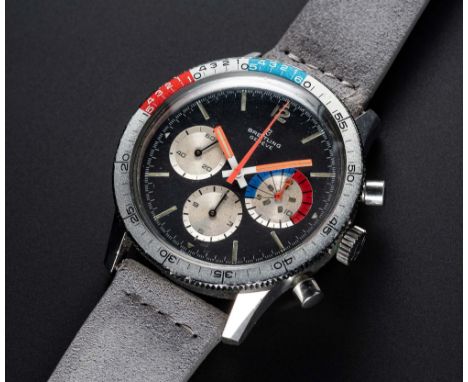 A VERY RARE GENTLEMAN'S STAINLESS STEEL BREITLING "CO PILOT" YACHTING CHRONOGRAPH WRIST WATCH CIRCA 1969, REF. 7650 WITH PERI