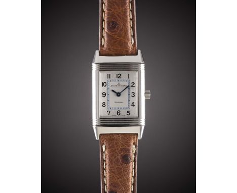 A LADIES STAINLESS STEEL JAEGER LECOULTRE REVERSO WRIST WATCHCIRCA 2000s, REF. 260.8.86Movement: Manual wind, signed Jaeger-L