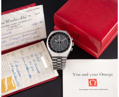 A RARE GENTLEMAN'S STAINLESS STEEL OMEGA SPEEDMASTER PROFESSIONAL MARK II CHRONOGRAPH BRACELET WATCH DATED 1971, REF. 145.014