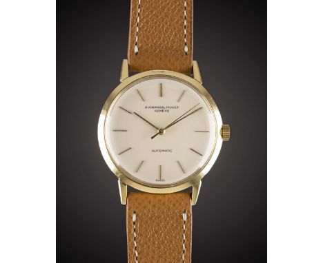 A GENTLEMAN'S 18K SOLID GOLD AUDEMARS PIGUET AUTOMATIC WRIST WATCH CIRCA 1960s Movement: 29J, automatic, 18k solid gold rotor