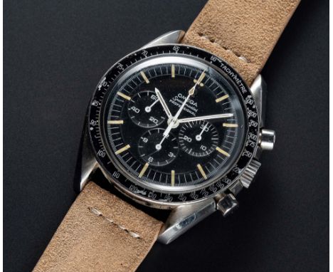 A RARE GENTLEMAN'S STAINLESS STEEL OMEGA SPEEDMASTER PROFESSIONAL CHRONOGRAPH WRIST WATCH CIRCA 1969, REF. 145.022-68 ST "TRA