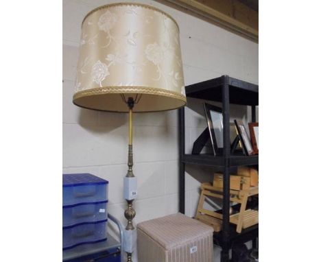 An ornate standard lamp with shade. COLLECT ONLY.