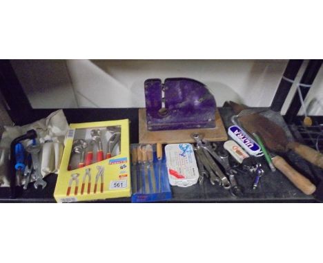 A mixed lot of hand tools.