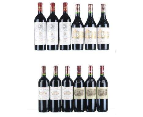 2002 Chateau Mouton Rothschild, 1er Cru ClassePauillac3x75cl2002 Chateau Haut Brion, 1er Cru ClassePessac Leognan3x75cl2002 C