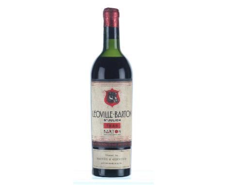   1945 Chateau Leoville Barton, 2eme Cru Classe St Julien T/S 1x75cl  Stored by the same owner since first release    
