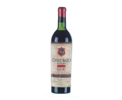   1945 Chateau Leoville Barton, 2eme Cru Classe St Julien T/S 1x75cl  Stored by the same owner since first release    