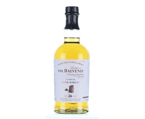   The Balvenie 26 Year Old - ' A day of Dark Barley' Presented in the original gift box 1x70cl The third whisky in the Balven