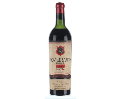   1945 Chateau Leoville Barton, 2eme Cru Classe St Julien T/S 1x75cl  Stored by the same owner since first release    