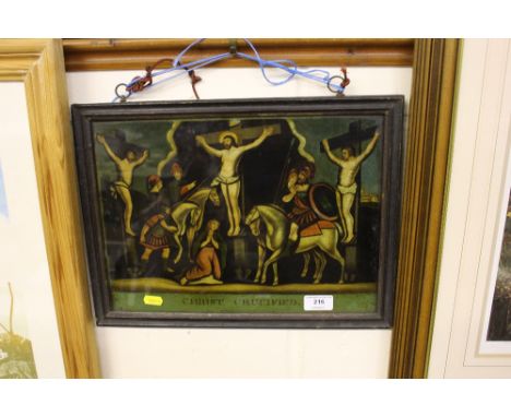 An early 19th Century religious print "Christ Crucified"