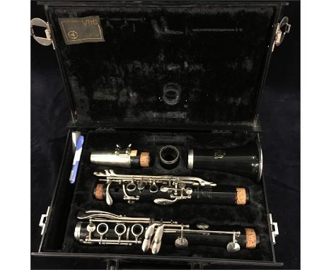 A cased clarinet made by Vito