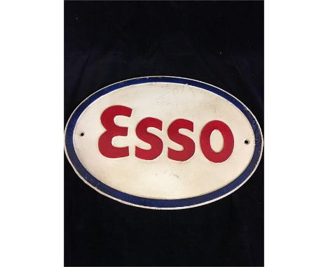 A cast iron Esso sign