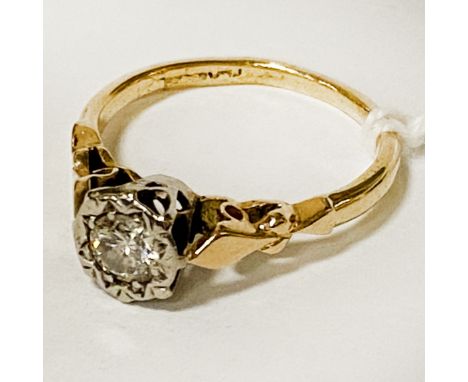 18CT GOLD 0.5CT APPROX DIAMOND RING - SIZE K