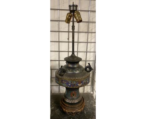 ORIENTAL BRONZE LAMP 66CMS (H) APPROX