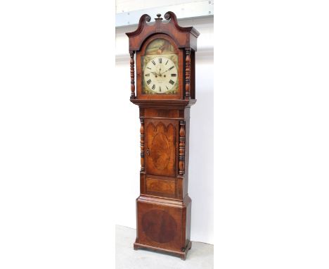 An 18th century arch dial oak and mahogany cased North Country longcase clock by Smith &amp; Sons of Walton-on-Trent, the dia