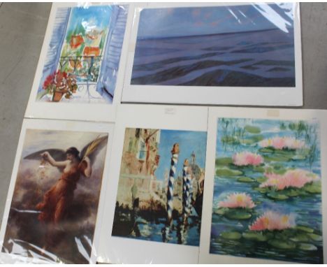 Eleven contemporary prints to include August Macke 'St Germain Near Tunis 1914', Henri Matisse 'Blue Nude 1', Claude Monet 'A