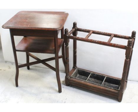 A Victorian red walnut occasional table by James Parkinson of Liverpool, the rectangular rounded-cornered top supported on fo