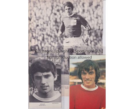 GEORGE BEST       An original 1960's 5.5" X 3.5" photocard issued by the Daily Mirror and a Coffer London colour portrait pos