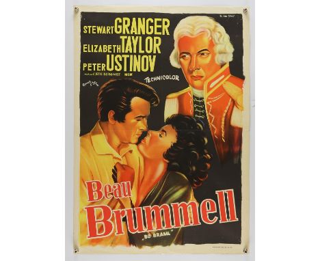 Six International film posters, including Beau Brummell (1954) Croatian poster, starring Stewart Granger and Elizabeth Taylor