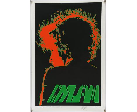 After Peter Marsh (British, 1945-) Bob Dylan, Signed Limited edition colour poster.- signed and numbered 55/2000 in pencil on