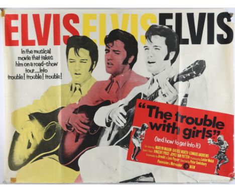 Elvis Presley The Trouble With Girls and How to Get Into It (1969) British Quad film poster, folded, 30 x 40 inches. 