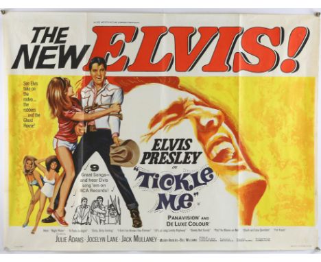 Elvis Presley Tickle Me (1965) British Quad film poster, artwork by Tom Chantrell, folded, 30 x 40 inches. 