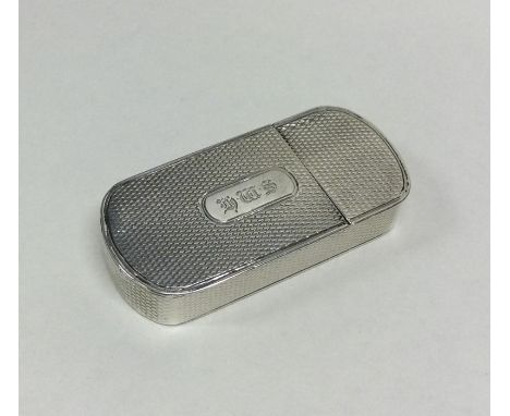 A fine quality engine turned silver combination vesta / snuff box. Birmingham. By Aston &amp; Son. Approx. 30 grams. Est. £12