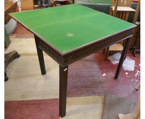 Oak antique card table