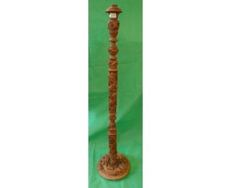 Chinese carved standard lamp base
