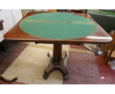 Regency mahogany card table