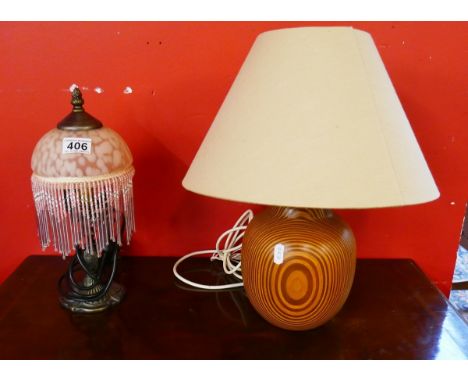 2 lamp lamps to include Tiffany style example