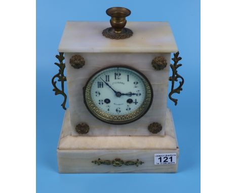 French marble mantle clock marked Richard