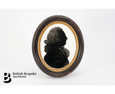 Portrait silhouette of T. Bish, note to verso states that he was the father of Thomas Bish (1779-1842) British politician, wh