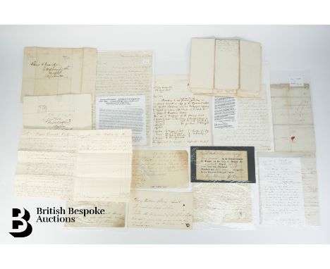 This lot consists of a large accumulation of 19th century letters and documents; the oldest dated 1800, with much of interest